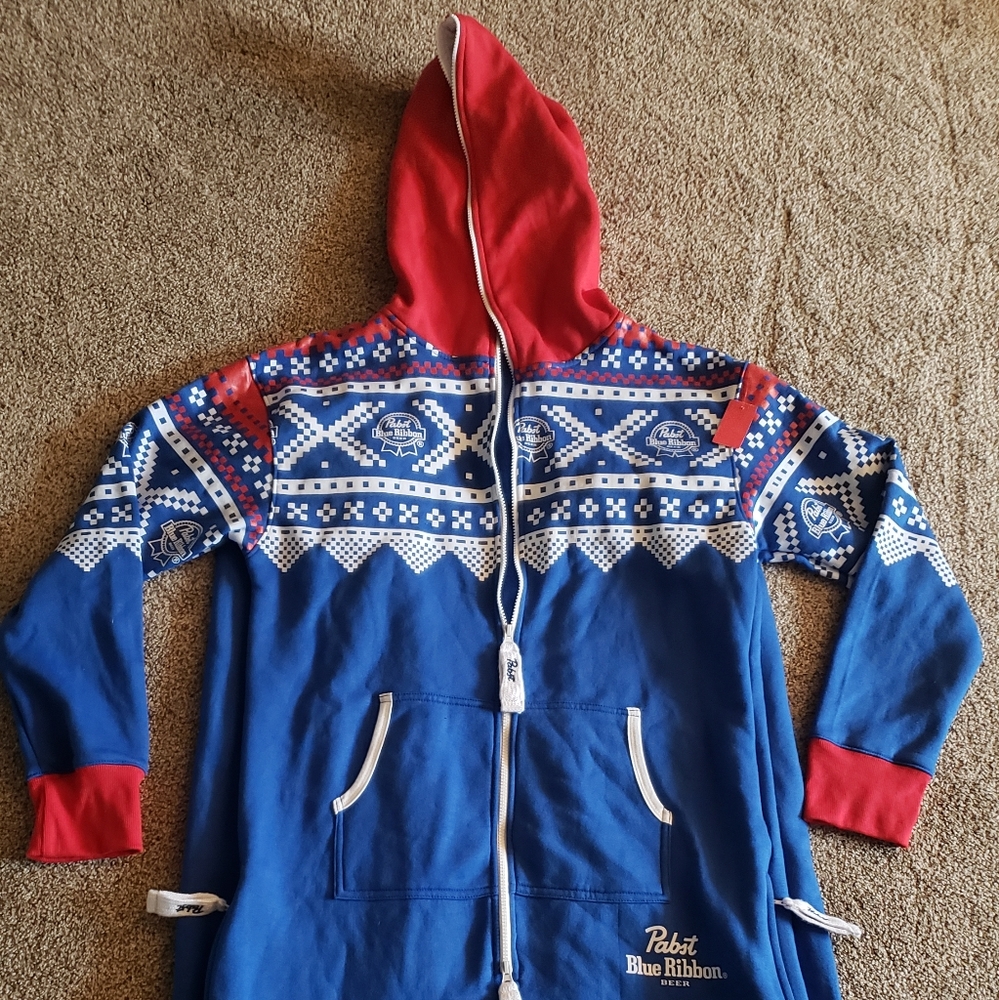 Pabst Blue Ribbon Men's Onesie Sweat Suit